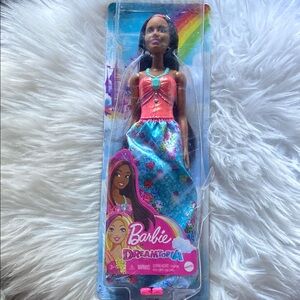 Barbie Dreamtopia Black Doll With Pink Hair Princess- Read